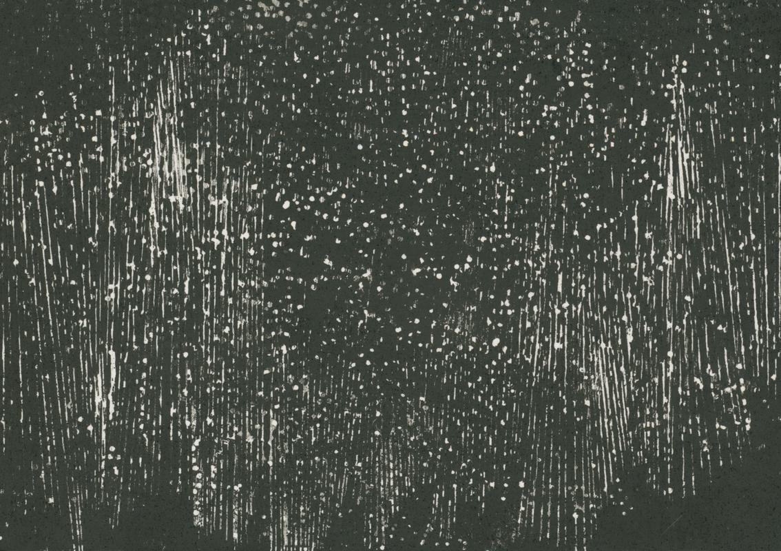 Points et lignes, xylographie, 22x15.4cm, 2023